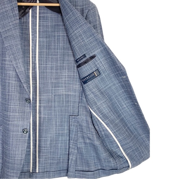 Boggi Milano Men's Handmade Wool Silk Unstructured Blazer Jacket Blue Size 50 - Picture 9 of 12